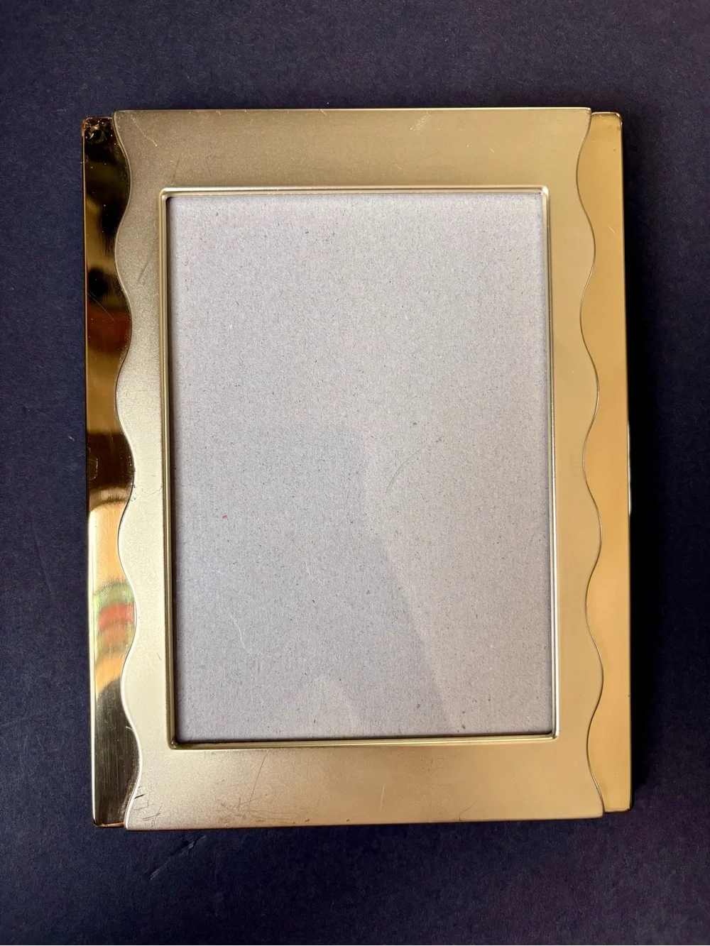 Burnes of Boston Gold Toned 5 by 7 picture frame- 90’s brass collection